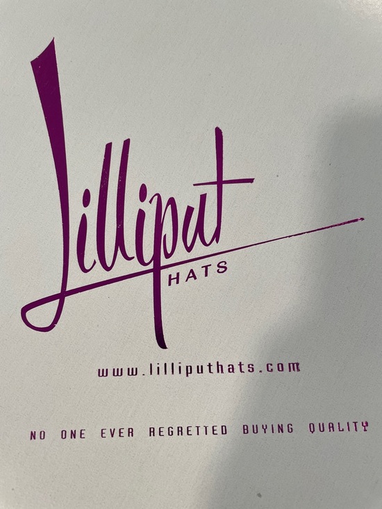 Lilliput Hats from Canada Natural Straw Fedora Hat w/ Burgundy Trim and Feather